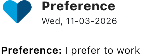 Preference detail