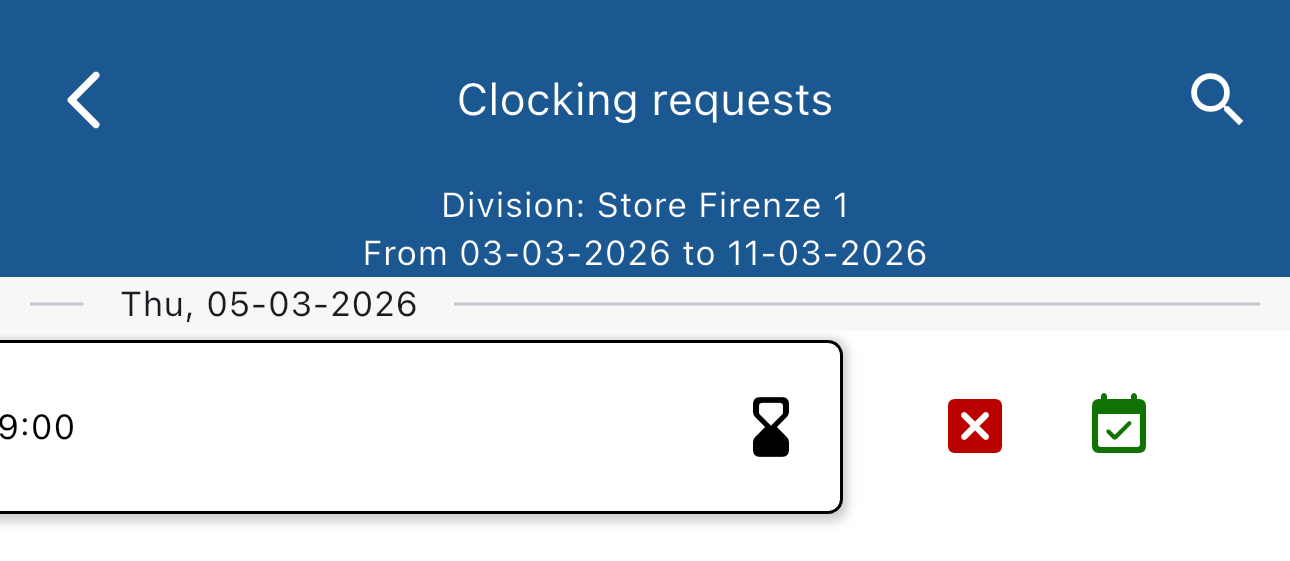 Clocking request buttons