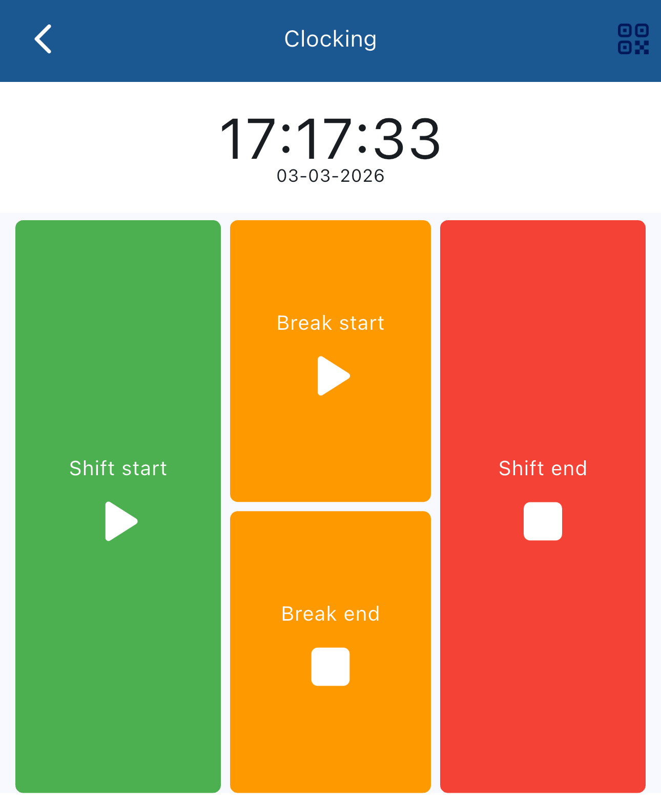 Clocking with breaks